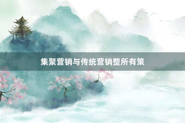 集聚营销与传统营销整所有策